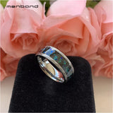 Galaxy Opal Inlay Tungsten Wedding Band 8MM