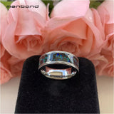 Galaxy Opal Inlay Tungsten Wedding Band 8MM