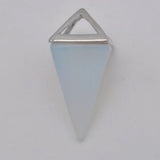 Opal Stone Gem Pendant Quadrilateral Pendulum Jewelry For Woman Gift