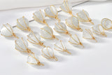 Opal Winding Pendant Copper Plating 18k Golden DIY Earrings