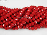 Red Czech Crystal 2x3mm Rondelle Spacer Beads 10 Strands/Pack