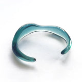 Acrylic Bangles Bracelets Transparent Clear Resin Bangle for Women