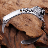 Stainless Steel Lion Head Cuff Bracelet Gothic Biker Jewelry