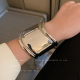 Metal Wind Bangles for Women Exaggerated Jewelry Arm Cuff