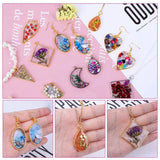 Resin Casting Bezels, 120Pcs Hollow Frame Pendants For Jewelry Making
