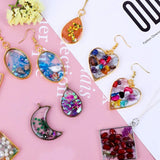 60Pcs Hollow Frame Pendants Resin Craft Bezels for Jewelry Molds