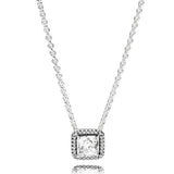 925 Silver Bright Hearts Classic Necklace Toggle Closure