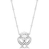 925 Silver Bright Hearts Classic Necklace Toggle Closure