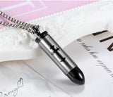 Bullet & Cross Pendant Necklaces for Men Titanium Stainless Steel Chain