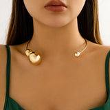Open Circle CCB/Pearl Choker Necklace for Women Wedding Collar
