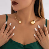 Open Circle CCB/Pearl Choker Necklace for Women Wedding Collar