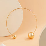 Open Circle CCB/Pearl Choker Necklace for Women Wedding Collar