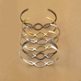 Open Cuff Bangle Settings Bracelet Findings DIY Multi-color Plated