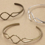 Open Cuff Bangle Settings Bracelet Findings DIY Multi-color Plated