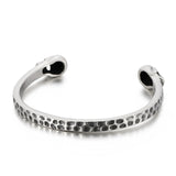 Skull Bangle Men Stainless Steel Open Cuff 316L