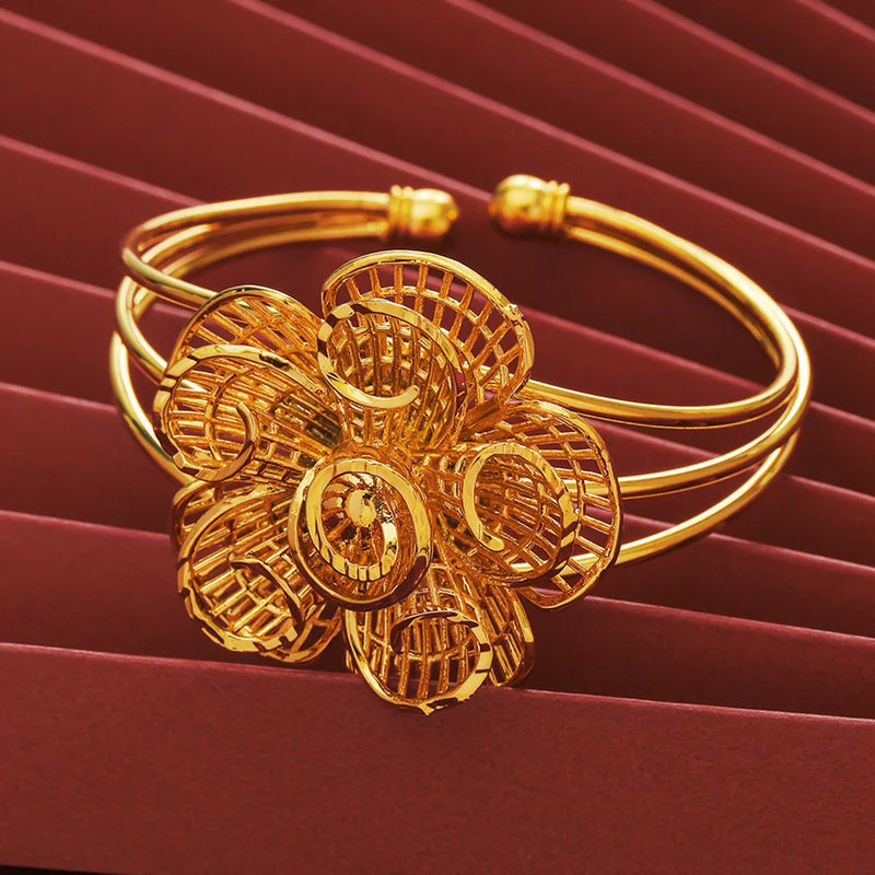 Large Flower Bracelet for Women's Wedding Jewelry
