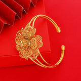 Large Flower Bracelet for Women's Wedding Jewelry