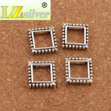 Square Frame Charm Beads Antique Siver Pendants