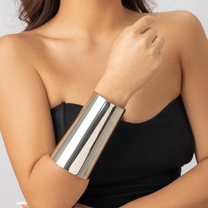 Gothic Metal Long Bracelets Women Geometric Bangle Cuff Y2K Jewelry