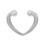 Sterling Silver Open Heart Ear Cuff Earring
