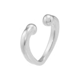 Sterling Silver Open Heart Ear Cuff Earring
