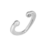 Sterling Silver Open Heart Ear Cuff Earring