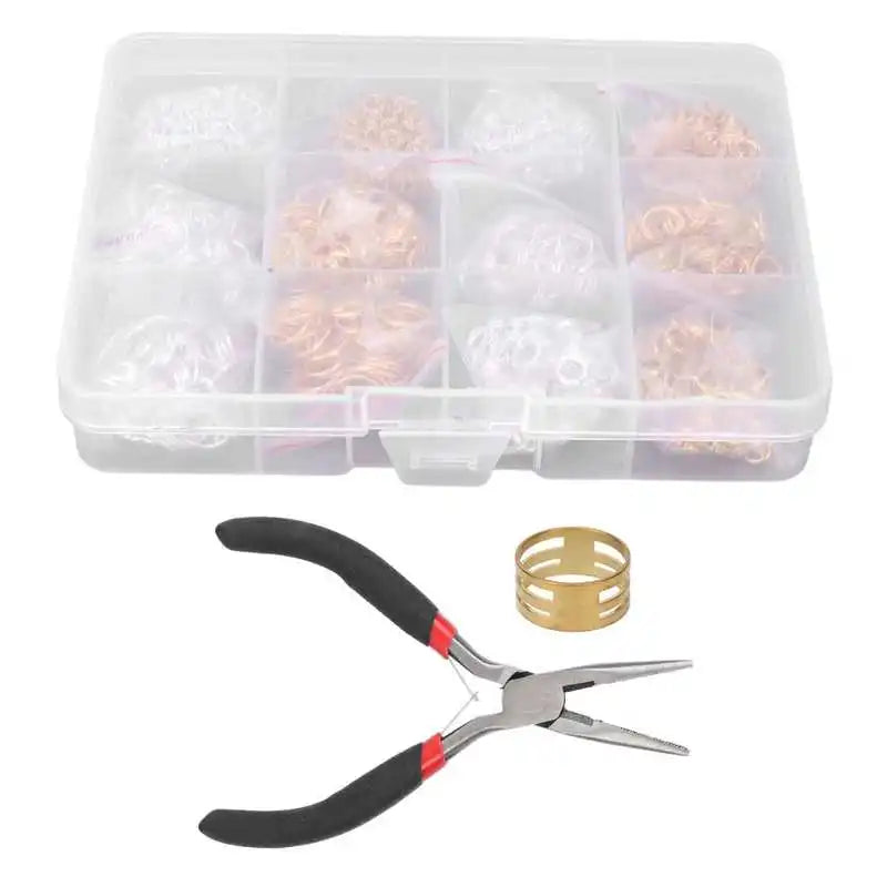 Jump Rings & Lobster Clasps Kit w/ Plier & Opener for DIY Craft