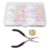 Jump Rings & Lobster Clasps Kit w/ Plier & Opener for DIY Craft