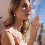 Brass Plated Silver Open Pearl Ring - Non Fading