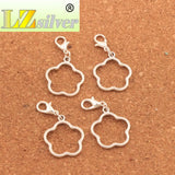 Plumeria Flower Lobster Claw Clasp Charm Beads Zinc Alloy Jewelry DIY
