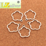 Plumeria Flower Spacer Charm Beads Zinc Alloy Pendants 25Pcs L324