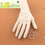 Plumeria Flower Spacer Charm Beads Zinc Alloy Pendants 25Pcs L324