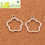 Plumeria Flower Spacer Charm Beads Zinc Alloy Pendants 25Pcs L324