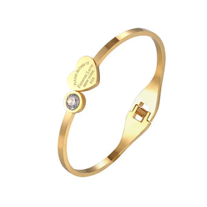 Forever Love Heart Bangle - High Titanium Steel Jewelry