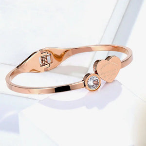 Forever Love Heart Bangle - High Titanium Steel Jewelry