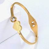 Forever Love Heart Bangle - High Titanium Steel Jewelry