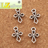 Sword Cross Charm Beads Pendants Jewelry 10.5x16.7mm 50pcs