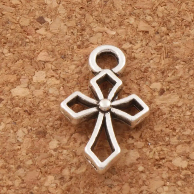 Sword Cross Charm Beads Pendants Jewelry 10.5x16.7mm 50pcs