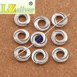 Twist Dots Bead Frame Charm Pendant Jewelry 20Pcs