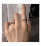Adjustable Web Ring Women Ins Personality Stacked Index Finger Ring