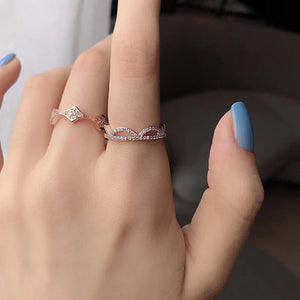 Adjustable Web Ring Women Ins Personality Stacked Index Finger Ring