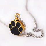 316L Stainless Steel High Paw Cremation Necklace Pet Paw Urn Necklace