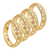4Pcs Ethiopian African Dubai Indian Bangles Cuff Bracelet for Women Men
