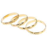 4Pcs Dubai Bangles Women Men Wide Bracelet African/European/Ethiopia Jewelry