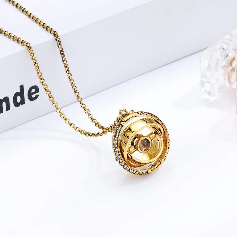 100 Language I Love You Projection Necklace for Women