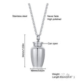 Columbarium Shape Pendant Urn Necklace Perfume Ash Holder