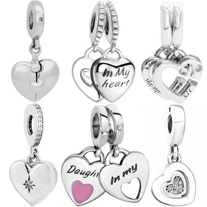 925 Silver Sister Heart Locket Pendant