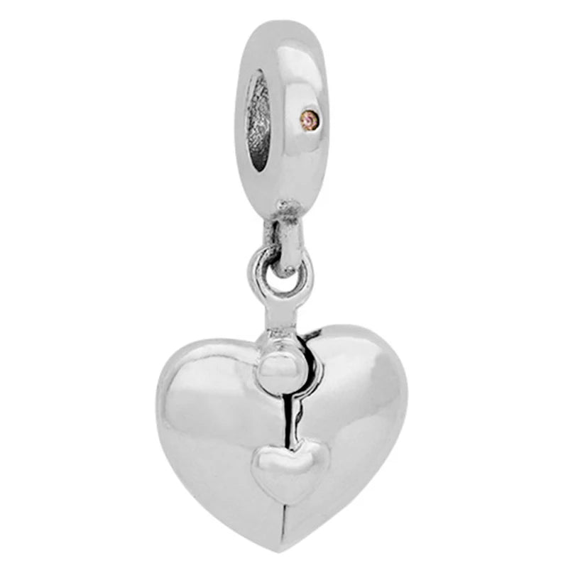 925 Silver Sister Heart Locket Pendant
