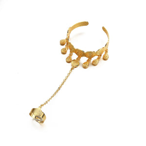 Openable Ring Chain Bangles Dubai Ethiopian Women Bracelet