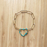 Spiral Buckle Pendant Bracelet Punk Gold-Color Chain Arm Bangle